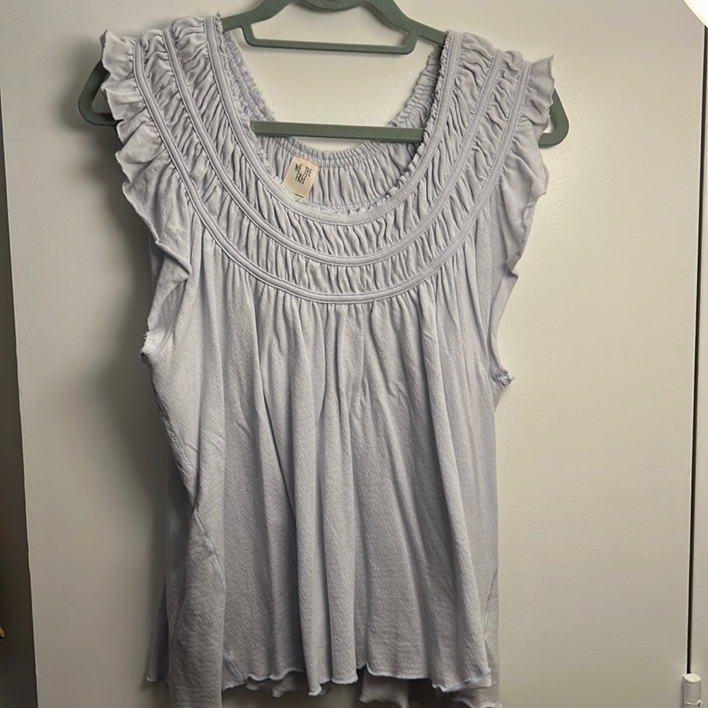 We The Free Ruched Neck Tank Top